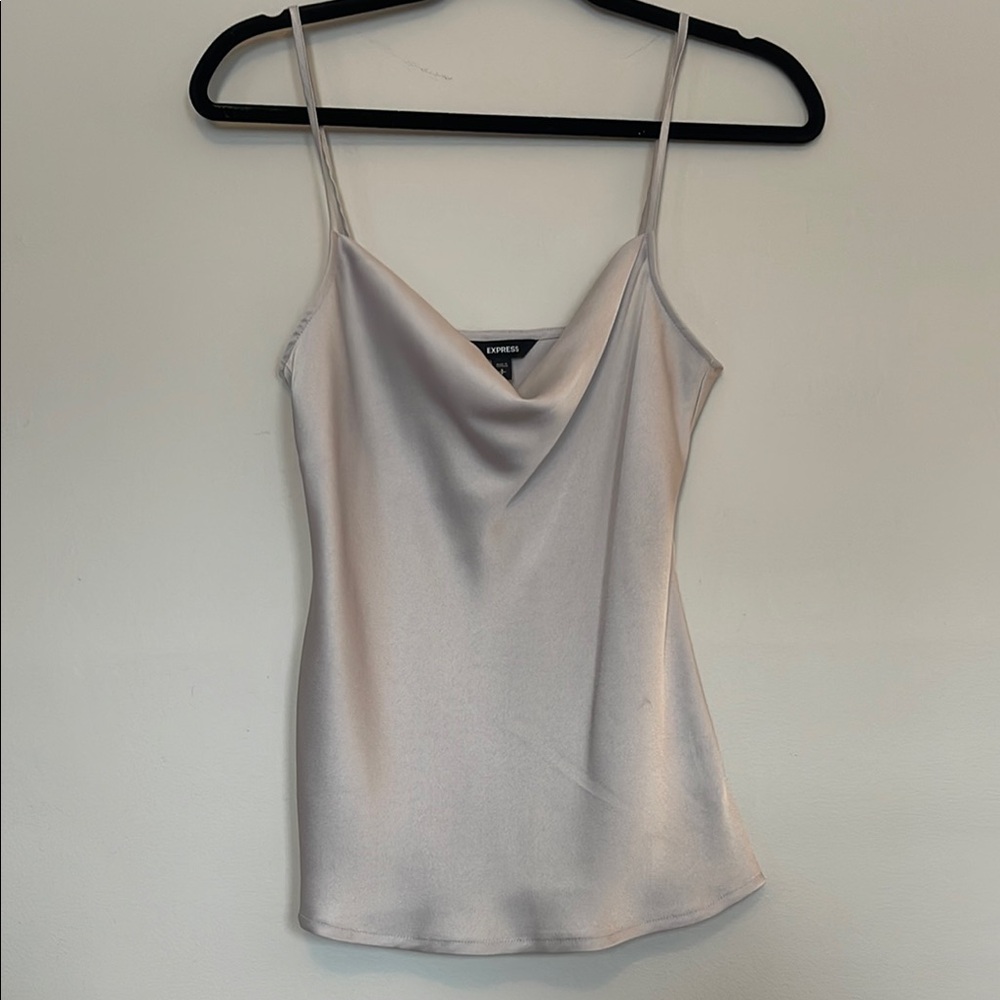 Express Light Grey Silky Cami Too